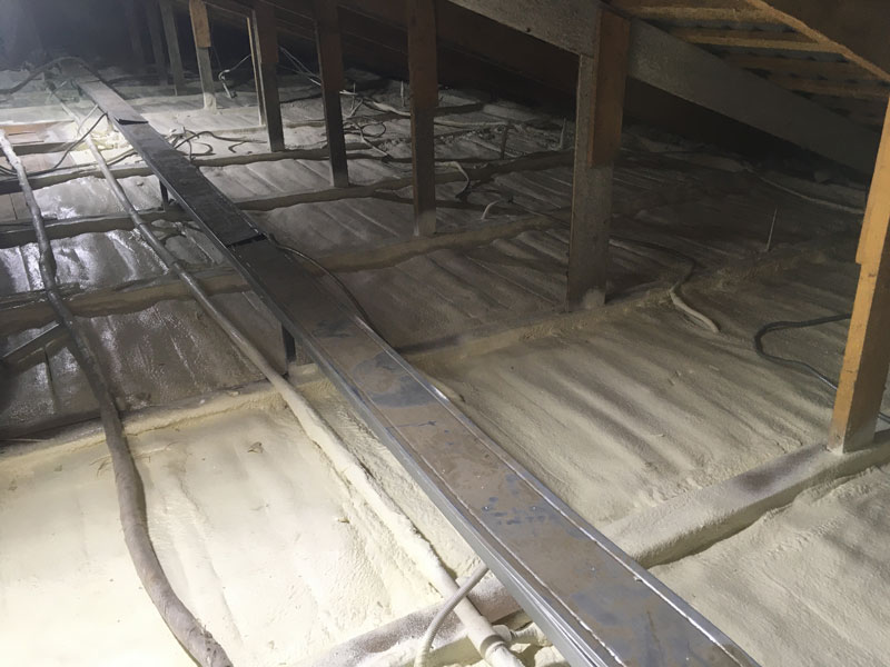 утепление перекрытий напылением ППУ утепление перекрытий напылением ППУ